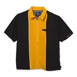 NWT Vans Small Unisex Collared Surfer/Skater Shirt Short Sleeve Zipper Closure